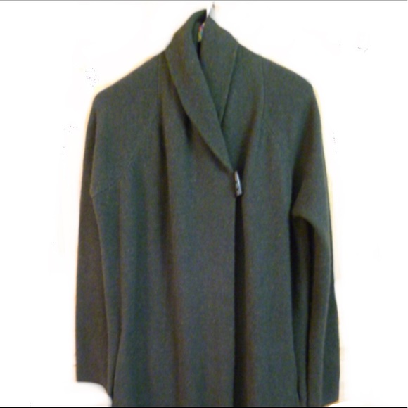 Adrienne Vittadini ⭐️ sweater coat ⭐️ loden green ⭐️ shawl collar ⭐️  size M ⭐️ - Picture 7 of 7